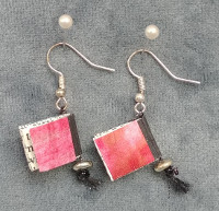 Red-Metallic Earrings